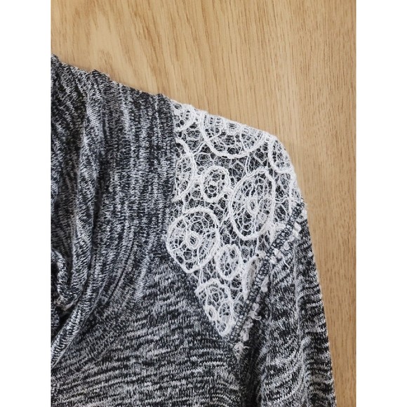 Miss Chievous Womens Junior’s Cowl Neck Gray Sweater~Size L - Picture 4 of 6